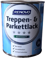 750ml Renovo Treppen- und Parkettlack seidenmatt 750ml Renovo Treppen- und Parkettlack seidenmatt