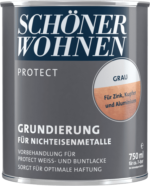 750ml Schöner Wohnen Protect Grundierung für Nichteisenmetalle grau