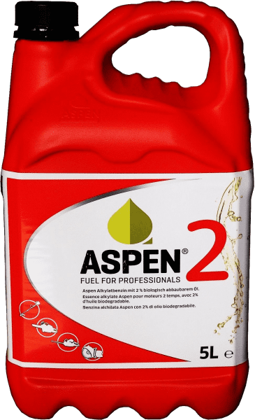 5 Liter ASPEN 2Takt Alkylatbenzin mit 2% Öl für 2-Takt-Motoren