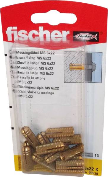 Messingdübel MS 6x22 K